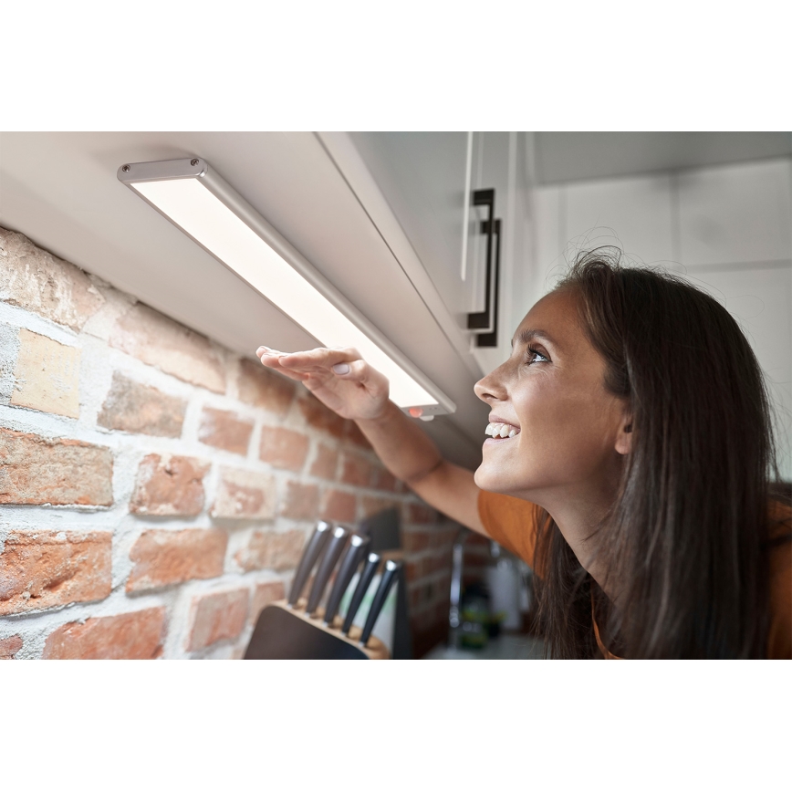 Osram - LED Podlinkové svítidlo se senzorem pohybu a soumraku LINEAR LED/4W/3,7V 1500 mAh 3000/4000/6500K 60 cm šedá