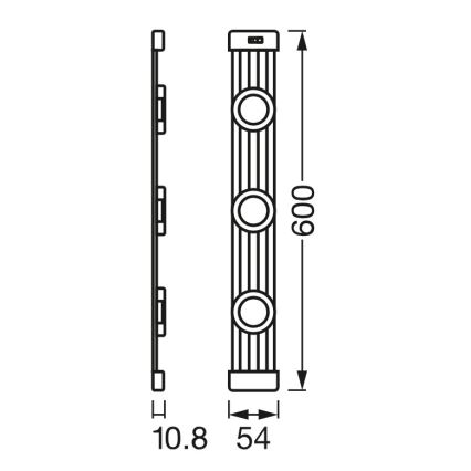 Osram - LED Stmívatelné podlinkové svítidlo se senzorem pohybu LINEAR MAGNET LED/9,5W/230V 4000K 60 cm bílá