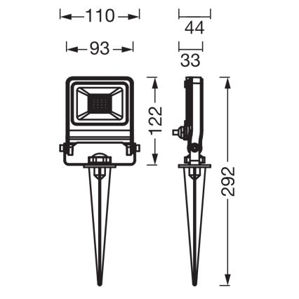 Osram - LED Reflektor ENDURA LED/10W/230V 3000K IP65 antracit