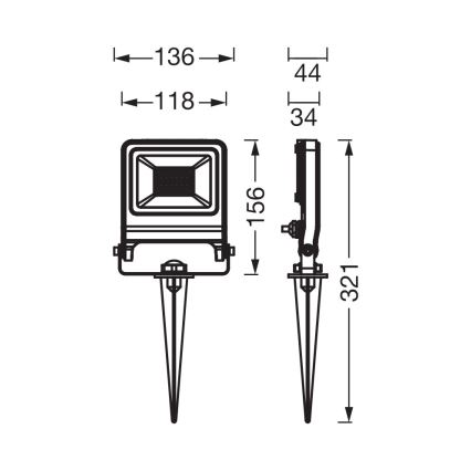 Osram - LED Reflektor ENDURA LED/20W/230V 3000K IP65 antracit