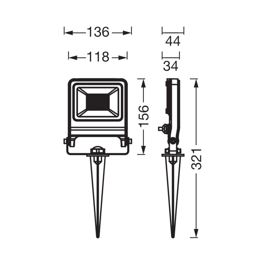 Osram - LED Reflektor ENDURA LED/20W/230V 3000K IP65 antracit