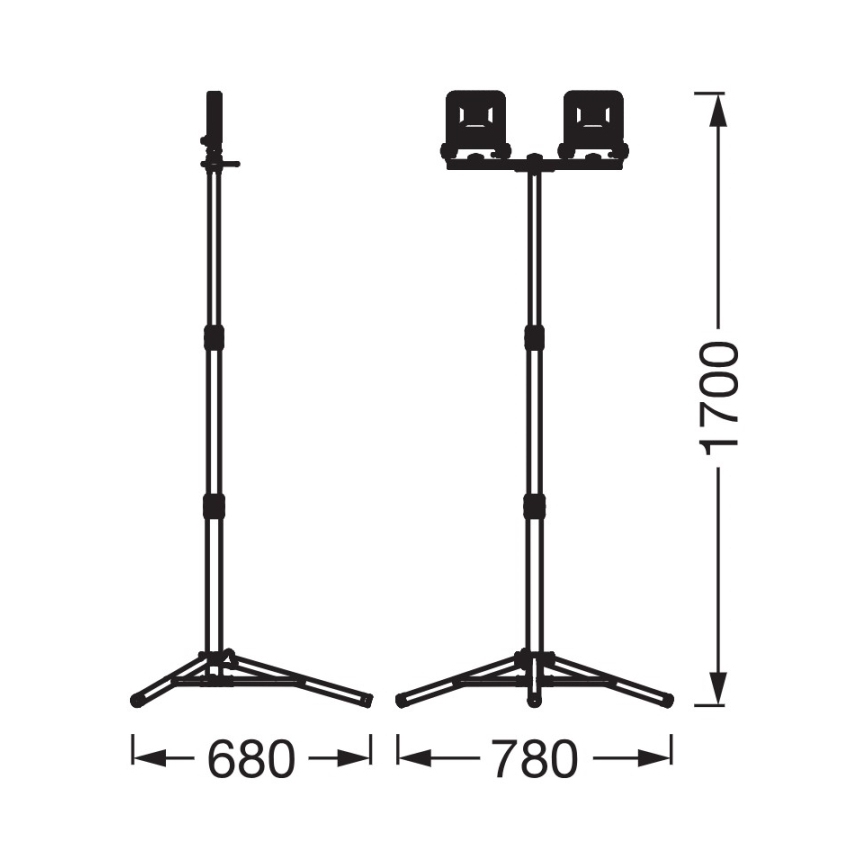 Osram - LED Reflektor s držákem TRIPOD 2xLED/20W/230V 4000K IP65 oranžová/antracit