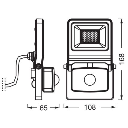 Osram - LED Reflektor se senzorem ENDURA LED/20W/230V 3000K IP44