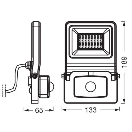 Osram - LED Reflektor se senzorem ENDURA LED/30W/230V 3000K IP44