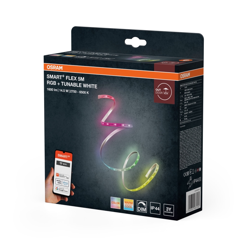 Osram - LED RGBW Stmívatelný venkovní pásek SMART+ FLEX 5m LED/14,5W/230V 2700-6500K IP44 Wi-Fi