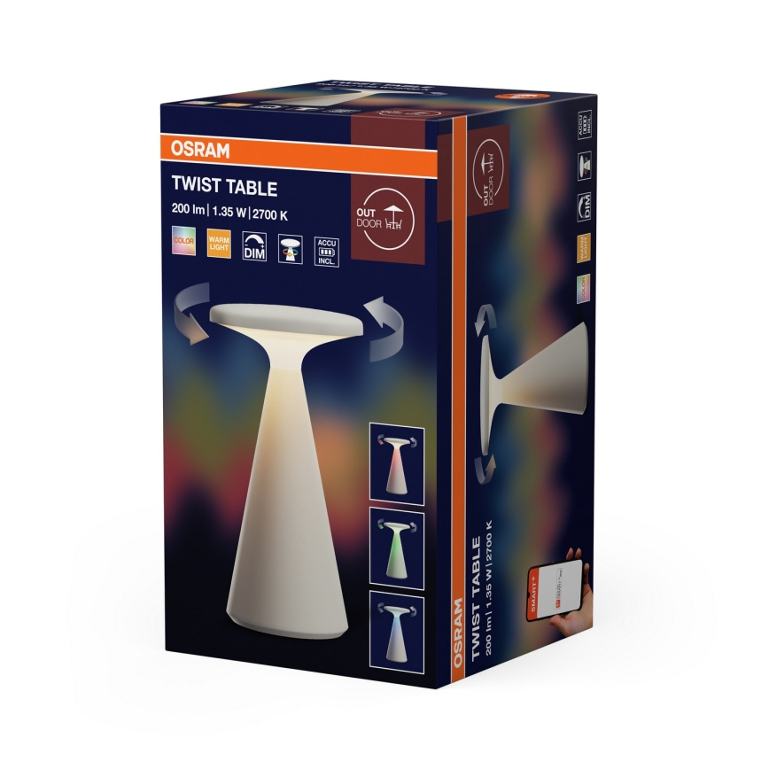Osram - LED RGB Stmívatelná dotyková nabíjecí venkovní stolní lampa SMART+ TWIST LED/1,35W/3,7V 1800 mAh IP44
