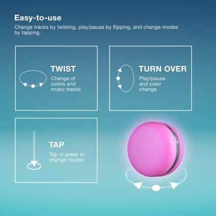 Osram - LED RGB Stmívatelný reproduktor SMART+ MACARON LED/1,75W/3,7V 450 mAh růžová