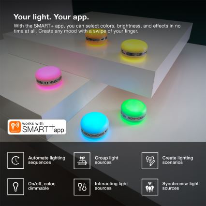 Osram - LED RGB Stmívatelný reproduktor SMART+ MACARON LED/1,75W/3,7V 450 mAh růžová