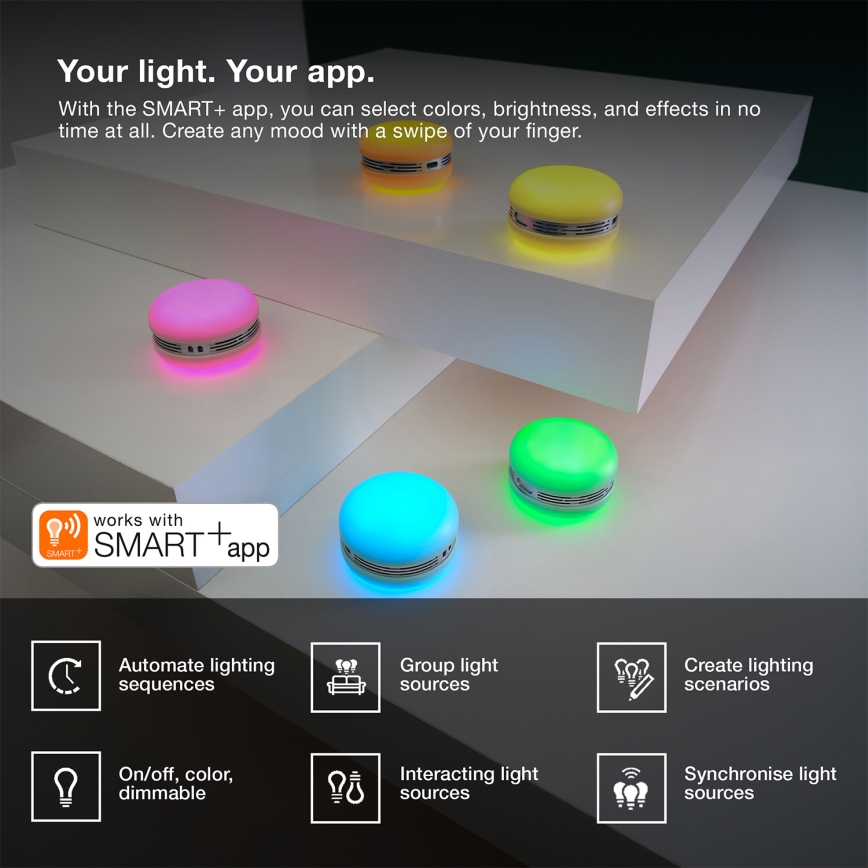 Osram - LED RGB Stmívatelný reproduktor SMART+ MACARON LED/1,75W/3,7V 450 mAh růžová
