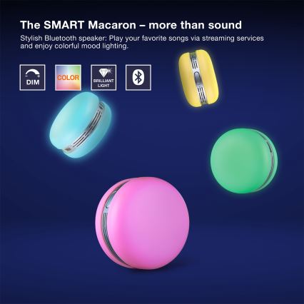 Osram - LED RGB Stmívatelný reproduktor SMART+ MACARON LED/1,75W/3,7V 450 mAh růžová