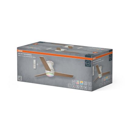 Osram - LED RGB Stmívatelný stropní ventilátor NORDES LED/18W/230V 3000-6500K + dálkové ovládání