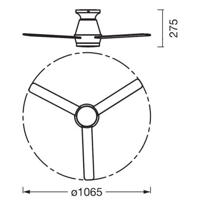 Osram - LED RGB Stmívatelný stropní ventilátor NORDES LED/18W/230V 3000-6500K + dálkové ovládání