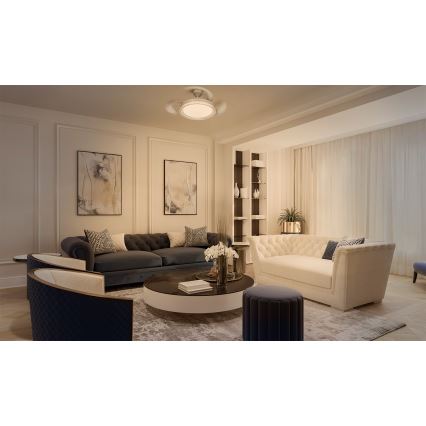 Osram - LED RGB Stmívatelné stropní svítidlo s ventilátorem CIERZO LED/35W/230V 3000-6500K + dálkové ovládání