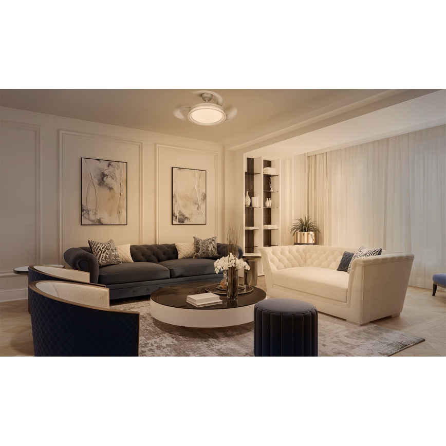 Osram - LED RGB Stmívatelné stropní svítidlo s ventilátorem CIERZO LED/35W/230V 3000-6500K + dálkové ovládání