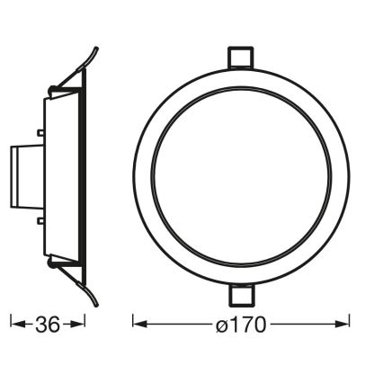 Osram - LED RGB Stmívatelné podhledové svítidlo SMART+ DOWNLIGHT LED/12W/230V 3000-6500K Wi-Fi