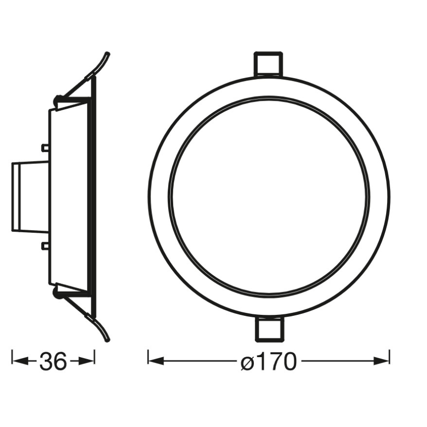 Osram - LED RGB Stmívatelné podhledové svítidlo SMART+ DOWNLIGHT LED/12W/230V 3000-6500K Wi-Fi
