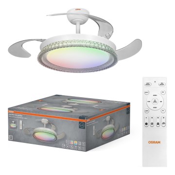 Osram - LED RGB Stmívatelné stropní svítidlo s ventilátorem CIERZO LED/35W/230V 3000-6500K + dálkové ovládání