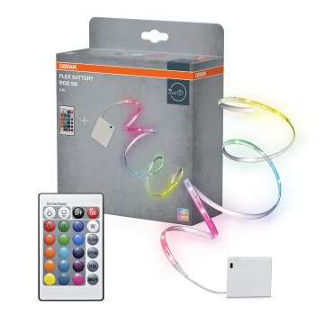 Osram - LED RGB Stmívatelný pásek FLEX BATTERY 5m LED/5W/4xAA + dálkové ovládání