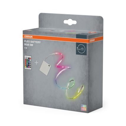 Osram - LED RGB Stmívatelný pásek FLEX BATTERY 5m LED/5W/4xAA + dálkové ovládání