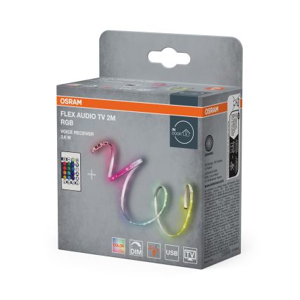 Osram - LED RGB Stmívatelný pásek pro TV FLEX AUDIO 2m LED/3,6W/5V + dálkové ovládání