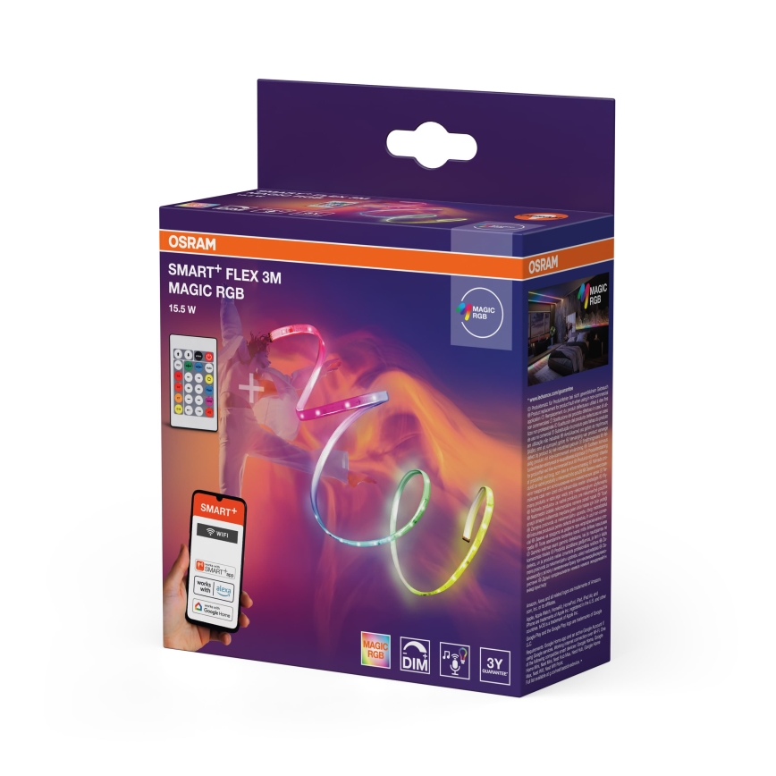 Osram - LED RGB Stmívatelný pásek SMART+ MAGIC FLEX 3m LED/15,5W/230V Wi-Fi + dálkové ovládání
