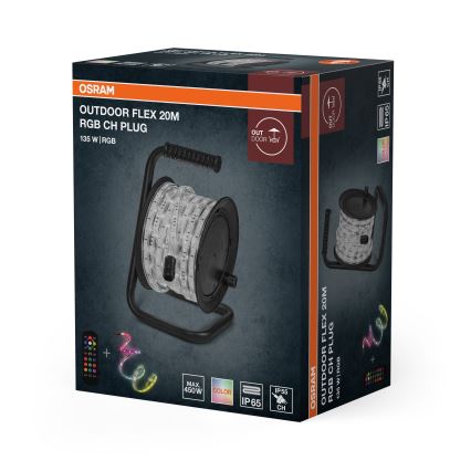 Osram - LED RGB Stmívatelný venkovní pásek FLEX 20m LED/135W/230V IP65 + dálkové ovládání