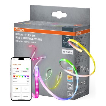 Osram - LED RGB+TW Stmívat. pásek SMART+ FLEX 2m LED/8,5W/230V 2700-6500K Wi-Fi