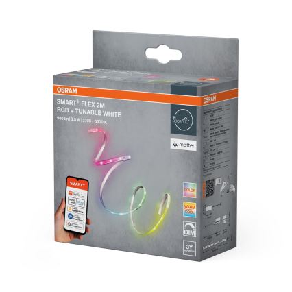 Osram - LED RGB+TW Stmívat. pásek SMART+ FLEX 2m LED/8,5W/230V 2700-6500K Wi-Fi