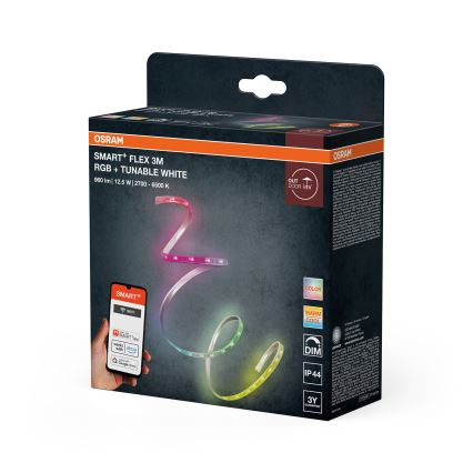 Osram - LED RGB+TW Stmívatelný venkovní pásek SMART+ FLEX 3m LED/12,5W/230V 2700-6500K IP44 Wi-Fi
