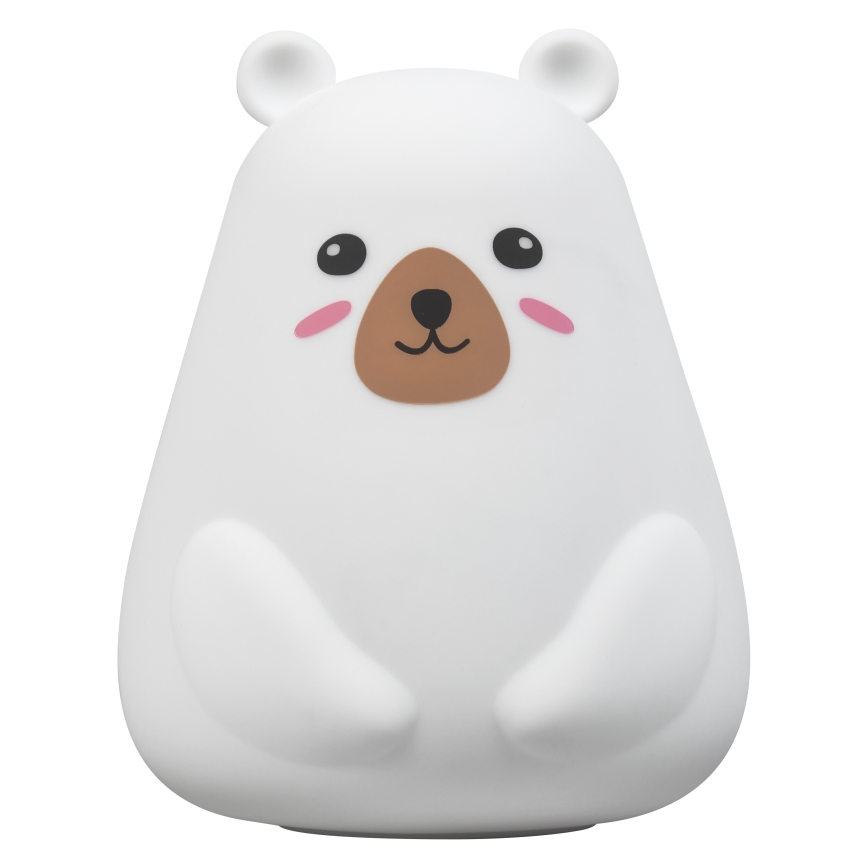 Osram - LED RGBW Stmívatelná dětská dotyková lampička NIGHTLUX BEAR LED/0,7W/3,7V 1200 mAh bílá