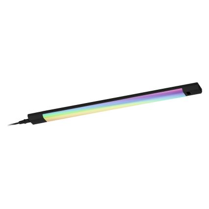 Osram - LED RGBW Stmívatelné podlinkové svítidlo se senzorem pohybu LINEAR EDGE LED/8W/230V 50 cm černá + dálkové ovládání