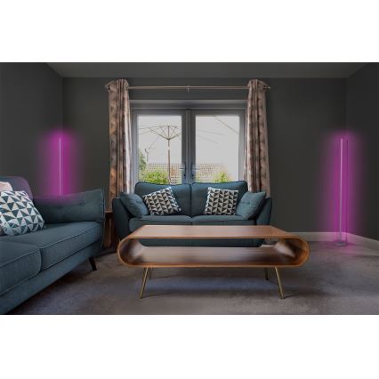 Osram - LED RGBW Stmívatelná stojací lampa SMART+ MAGIC LED/11,5W/230V 2700-6500K stříbrná Wi-Fi + dálkové ovládání
