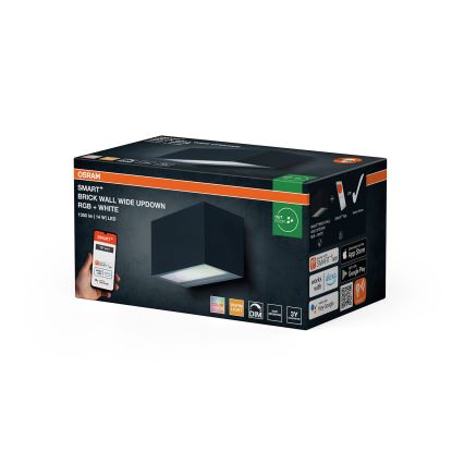 Osram - LED RGBW Stmívatelné venkovní nástěnné svítidlo SMART+ BRICK LED/14W/230V IP44 Wi-Fi