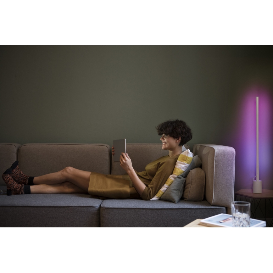 Osram - LED RGBW Stmívatelná stojací lampa SMART+ FLOOR LED/8W/230V 2700-6500K Wi-Fi bílá + dálkové ovládání