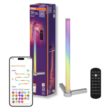 Osram - LED RGBW Stmívatelná stolní lampa SMART+ MAGIC LED/7,5W/230V 2700-6500K stříbrná Wi-Fi + dálkové ovládání