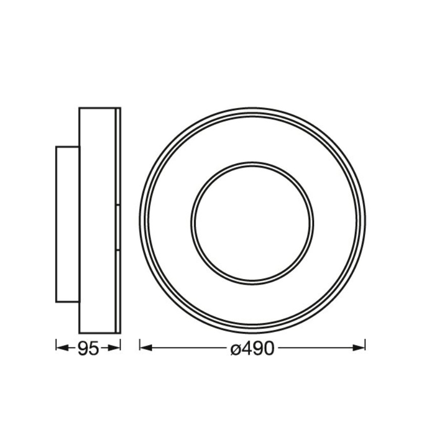 Osram- LED RGBW Stmívatelné stropní svítidlo SMART+ CLARIA LED/32W/230V pr. 49 cm 2700-6500K Wi-Fi