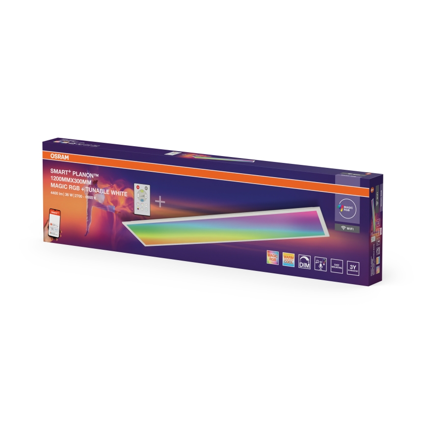 Osram - LED RGBW Stmívatelné stropní svítidlo SMART+ MAGIC LED/36W/230V 2700-6500K Wi-Fi + dálkové ovládání