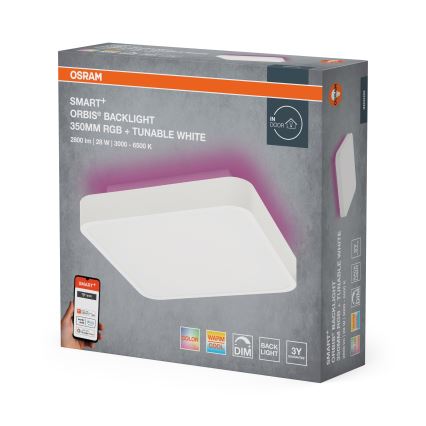 Osram - LED RGBW Stmívatelné stropní svítidlo SMART+ ORBIS LED/28W/230V 35x35 cm 2700-6500K Wi-Fi