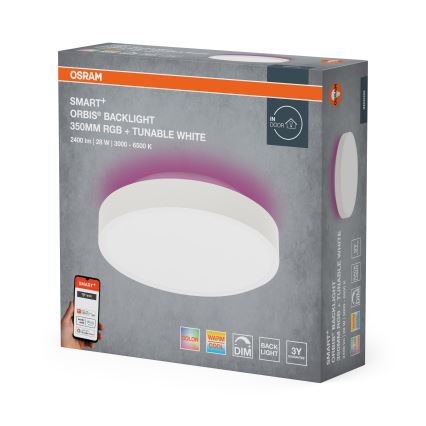 Osram - LED RGBW Stmívatelné stropní svítidlo SMART+ ORBIS LED/28W/230V pr. 35 cm 2700-6500K Wi-Fi