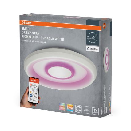 Osram - LED RGBW Stmívatelné stropní svítidlo SMART+ STEA LED/32W/230V pr. 48,5 cm 2700-6500K Wi-Fi