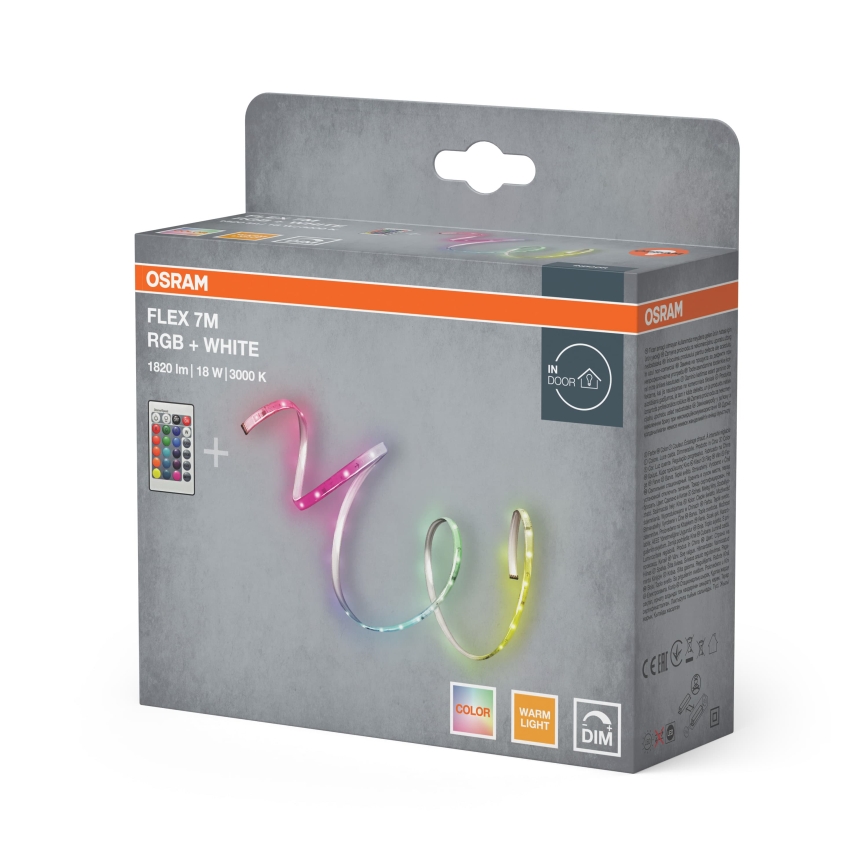 Osram - LED RGBW Stmívatelný pásek FLEX 7m LED/18W/230V + dálkové ovládání