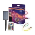 Osram - LED RGBW Stmívatelný solární pásek FLEX MAGIC 5m LED/1,6W/3,7V 2000 mAh IP44 + dálkové ovládání
