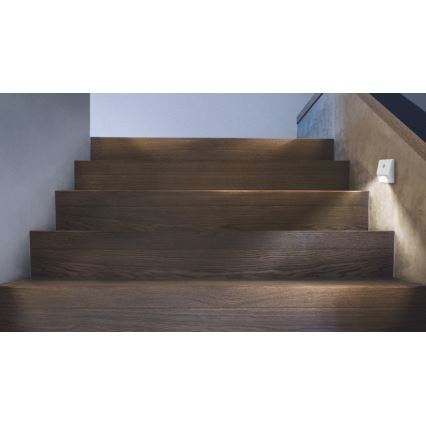 Osram - LED Schodišťové svítidlo se senzorem NIGHTLUX LED/0,25W/3xAAA IP54 bílá