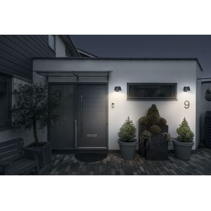 Osram - LED Solární nástěnné svítidlo se senzorem ENDURA STYLE LED/10,1W/4,2V 2000 mAh IP54 antracit