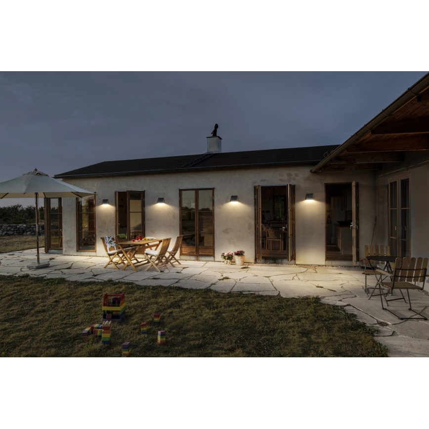 Osram - LED Solární nástěnné svítidlo se senzorem ENDURA STYLE LED/10,2W/4,2V 2000 mAh IP54 antracit