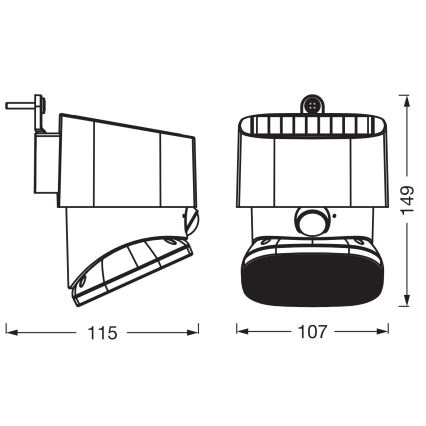 Osram - LED Solární nástěnné svítidlo se senzorem ENDURA STYLE LED/10,3W/4,2V 2000 mAh IP54 antracit