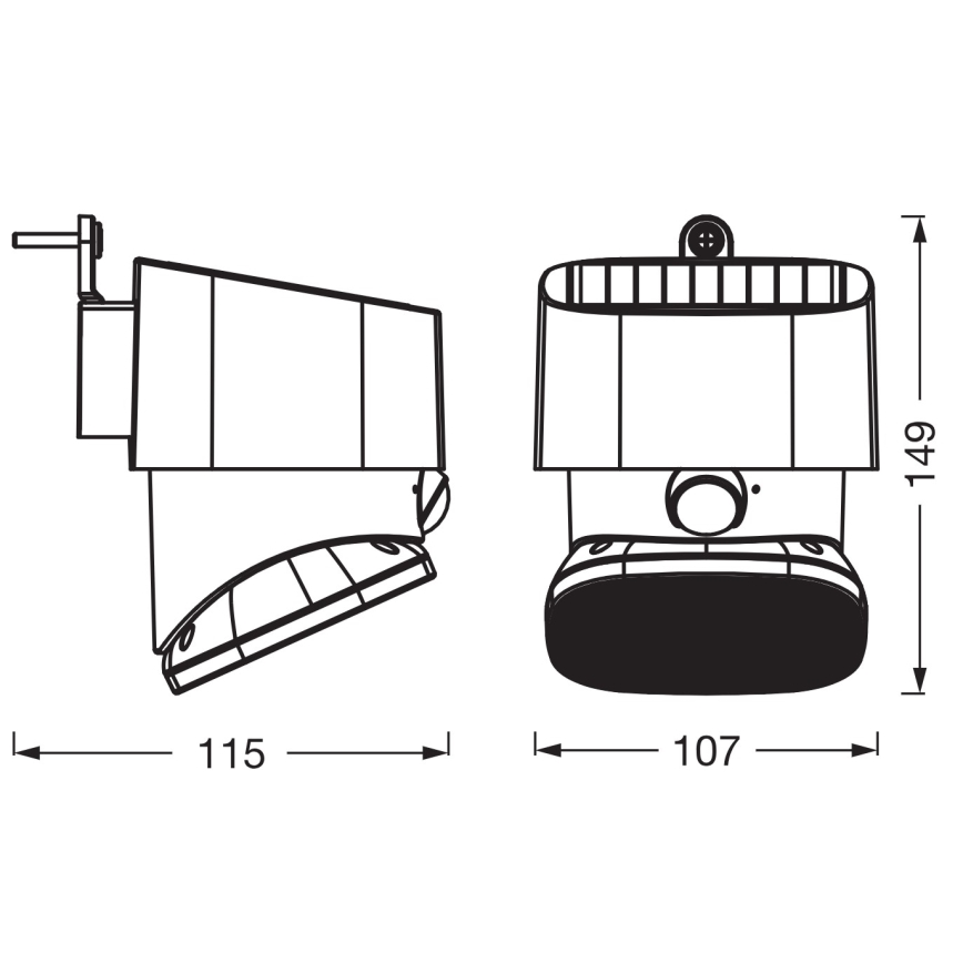 Osram - LED Solární nástěnné svítidlo se senzorem ENDURA STYLE LED/10,3W/4,2V 2000 mAh IP54 antracit