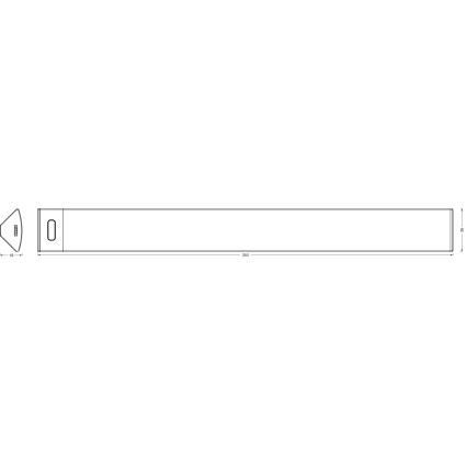 Osram - LED Stmívatelné podlinkové svítidlo se senzorem pohybu LINEAR ANGLE LED/5W/230V 3000/4000/6500K 35 cm bílá