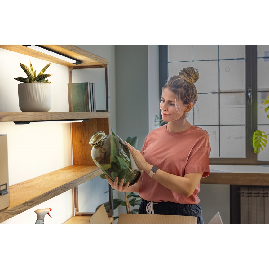 Osram - LED Stmívatelné podlinkové svítidlo se senzorem pohybu LINEAR EDGE LED/8W/230V 3000/4000/6500K 50 cm černá