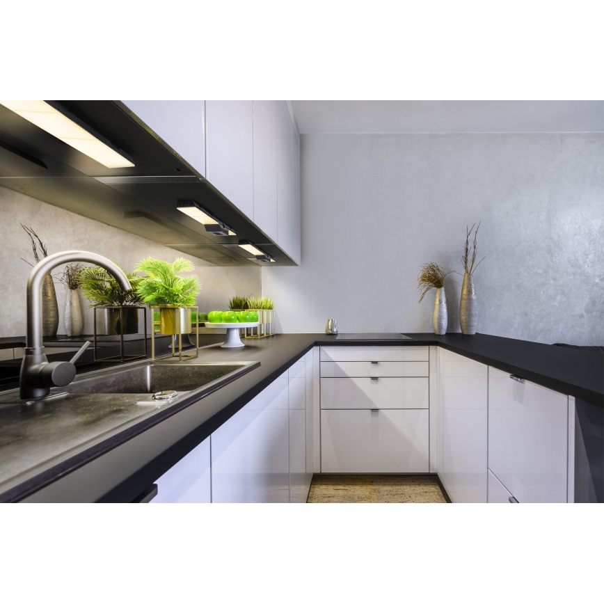 Osram - LED Stmívatelné podlinkové svítidlo se zásuvkami UNDERCABINET LED/10W/230V 3000K 54,8 cm černá